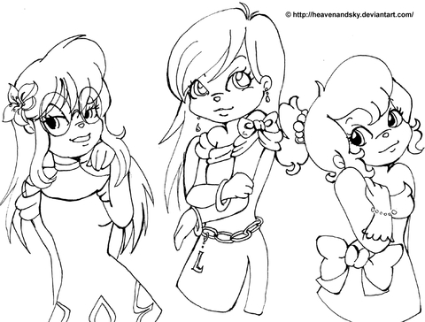 The Chipettes Coloring Page